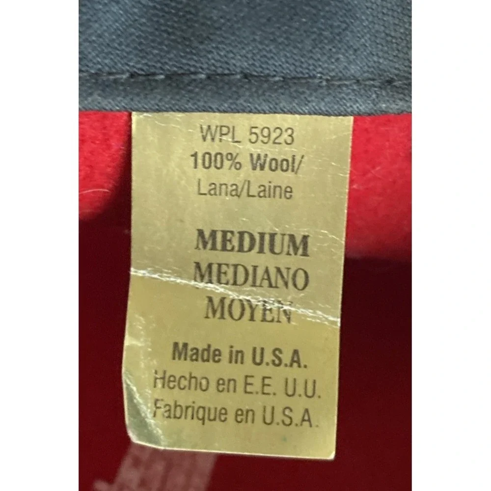 NEW YORK HAT CO Wool Felt Men's‎ Fedora Hat Red Black Grosgrain Band USA Medium